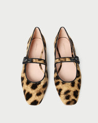 Loeffler Randall / Ginger Leopard Velvet Mary Jane