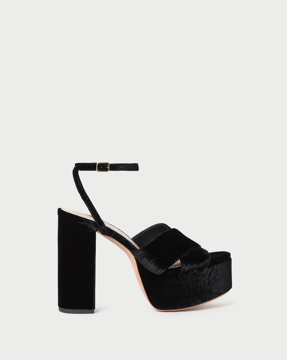 Loeffler Randall / Loretta Black Velvet Platform Sandal