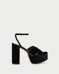 Loeffler Randall / Loretta Black Velvet Platform Sandal