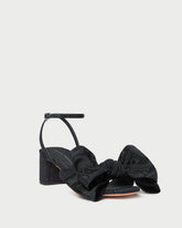 Loeffler Randall / Carmen Black Moiré Bow Sandal