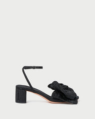 Loeffler Randall / Carmen Black Moiré Bow Sandal