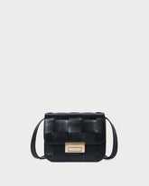 Loeffler Randall / Desi Black Woven Leather Crossbody