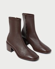 Loeffler Randall / Roxy Espresso Leather Ankle Bootie