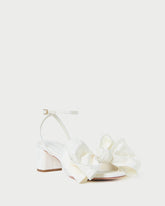 Loeffler Randall / Carmen Cream Moiré Bow Sandal