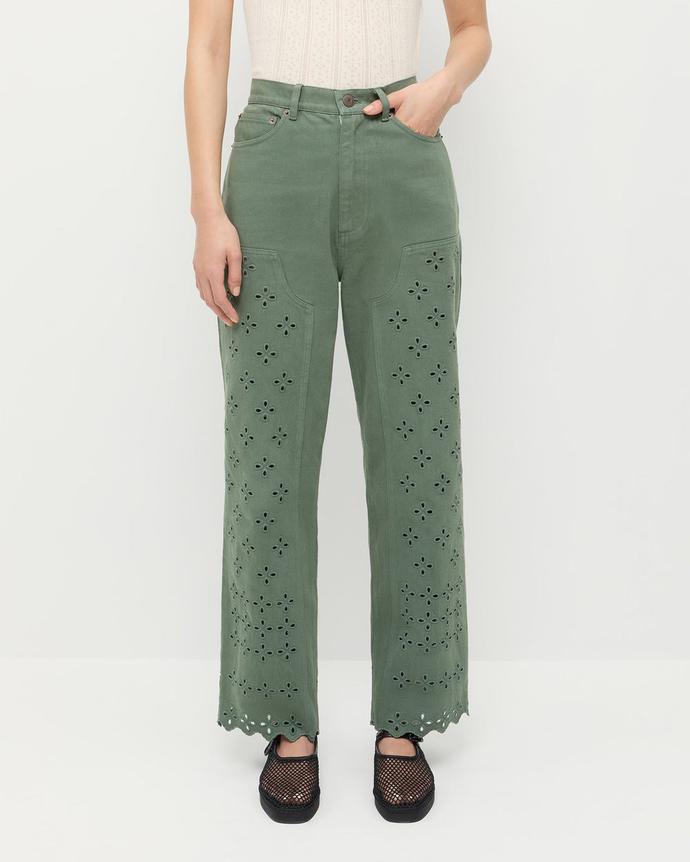 Loeffler Randall / Demi Embroidered Pant