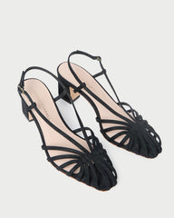 Loeffler Randall / Priscilla Black Moiré Heeled Sandal