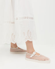 Loeffler Randall / Rita White Netted Mary Jane
