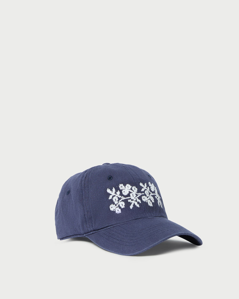 Loeffler Randall / Cairo Navy/Cream Embroidered Cap