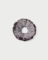 Loeffler Randall / Felice Brown Gingham Layered Scrunchie