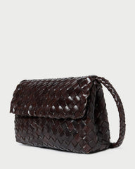 Loeffler Randall / Vinnie Chocolate Woven Leather Crossbody