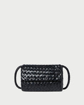 Loeffler Randall / Vinnie Black Woven Leather Crossbody