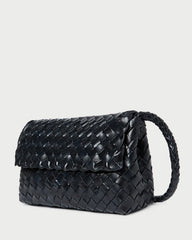 Loeffler Randall / Vinnie Black Woven Leather Crossbody