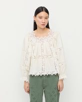 Loeffler Randall / Pauline Embroidered Lace Blouse