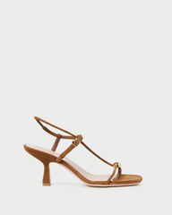 Loeffler Randall / Triana Cacao Suede Mid-Heel Sandal