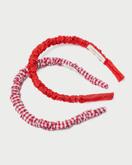 Loeffler Randall / Sabine Red Gingham/Red Headband Set