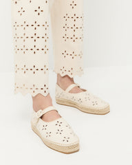 Loeffler Randall / Clover Natural Embroidered Espadrille