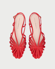 Loeffler Randall / Devon Red Moiré Slingback Sandal