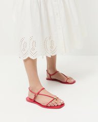 Loeffler Randall / Lara Red Leather Sandal