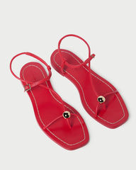 Loeffler Randall / Lara Red Leather Sandal