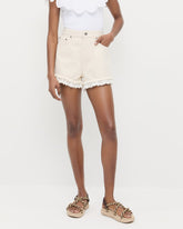 Loeffler Randall / Kay Lace-Trimmed Denim Shorts