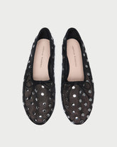Loeffler Randall / Landon Black/Silver Mesh Ballet Flat