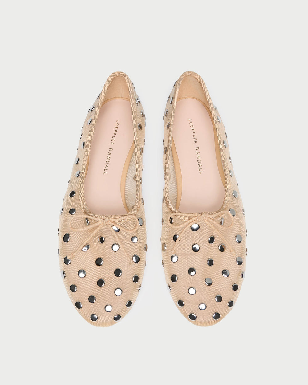 Loeffler Randall / Landon Caramel/Silver Mesh Ballet Flat