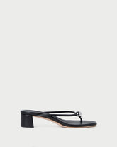 Loeffler Randall / Odessa Black Leather Heeled Sandal