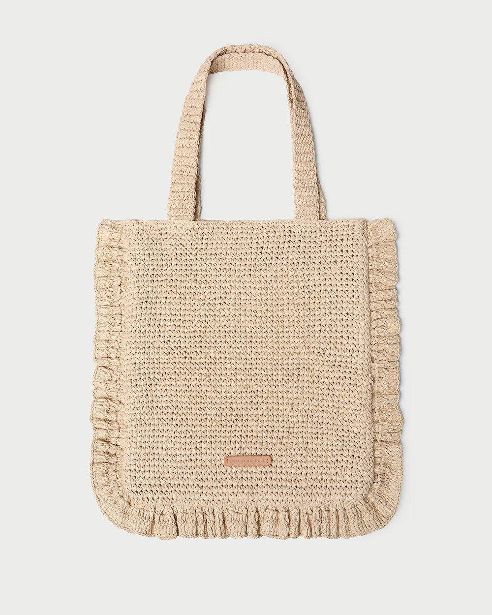 Loeffler Randall / Justine Natural Crochet Ruffle Tote