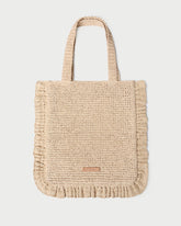 Loeffler Randall / Justine Natural Crochet Ruffle Tote