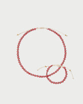 Loeffler Randall / Flora Red/White Beaded Set