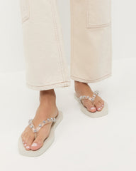 Loeffler Randall / Taryn Cream Jelly Flip Flop