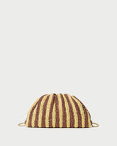 Loeffler Randall / Bailey Brown/Butter Stripe Dome Clutch