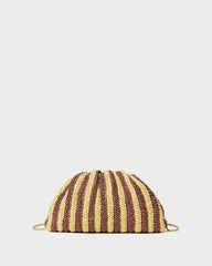 Loeffler Randall / Bailey Brown/Butter Stripe Dome Clutch