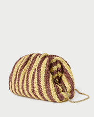Loeffler Randall / Bailey Brown/Butter Stripe Dome Clutch