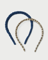 Loeffler Randall / Sabine Denim/Butter Plaid Headband Set