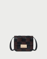 Loeffler Randall / Desi Black/Espresso Woven Leather Crossbody