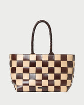 Loeffler Randall / Klara Brown/Butter Woven Leather Tote