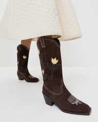 Loeffler Randall / Wilder Brown Suede Tulip Boot