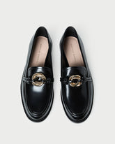 Loeffler Randall / Roma Black Leather Loafer