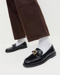 Loeffler Randall / Roma Black Leather Loafer