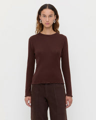 Loeffler Randall / Lolo Pointelle Long-Sleeve Tee