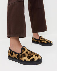 Loeffler Randall / Mattie Leopard Velvet Slip-On Sneaker