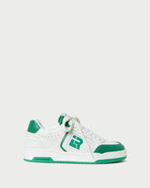 Loeffler Randall / Topspin Cream/Green Court Sneaker