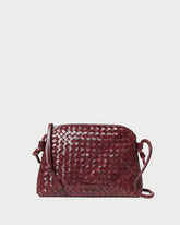 Loeffler Randall / Mallory Maroon Woven Leather Crossbody
