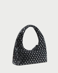 Loeffler Randall / Mercer Black/Silver Leather Shoulder Bag