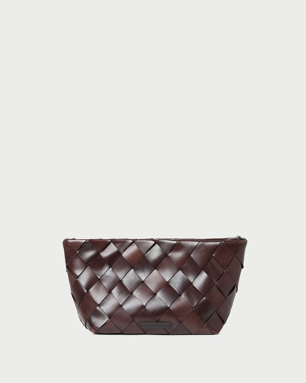 Loeffler Randall / Melina Chocolate Woven Leather Clutch