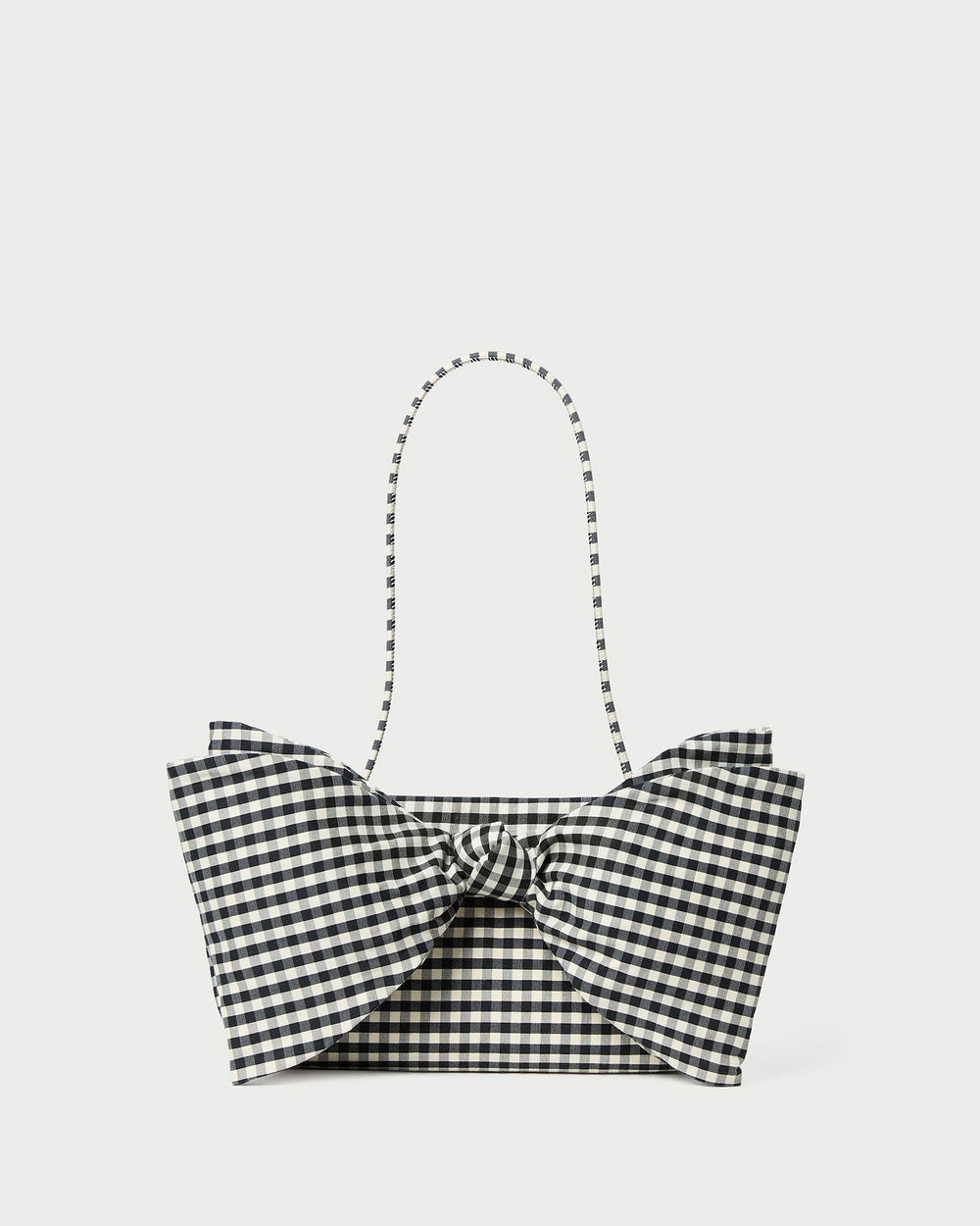 Loeffler Randall / Valerie Black/White Gingham Bow Bag