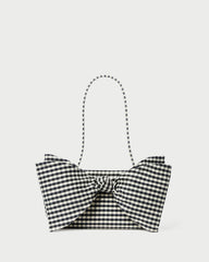 Loeffler Randall / Valerie Black/White Gingham Bow Bag