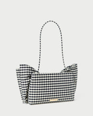 Loeffler Randall / Valerie Black/White Gingham Bow Bag