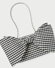 Loeffler Randall / Valerie Black/White Gingham Bow Bag
